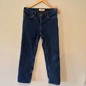 CARHARTT Women’s Straight Leg Original Fit Jeans w/ Black/Red Flannel Lining 8 S